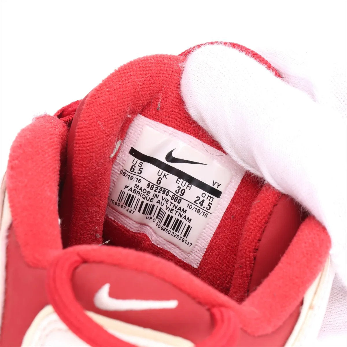 美品 ナイキ シュプリーム AIR MORE UPTEMPO エア モア アップテンポ 24.5cm 902290-600 スニーカー 靴 レディース MMM DT50-3