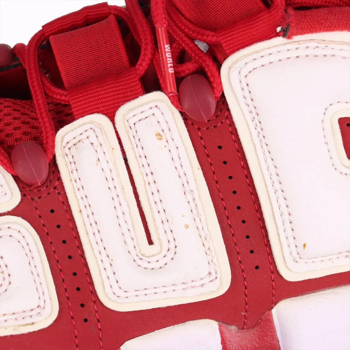 美品 ナイキ シュプリーム AIR MORE UPTEMPO エア モア アップテンポ 24.5cm 902290-600 スニーカー 靴 レディース MMM DT50-3