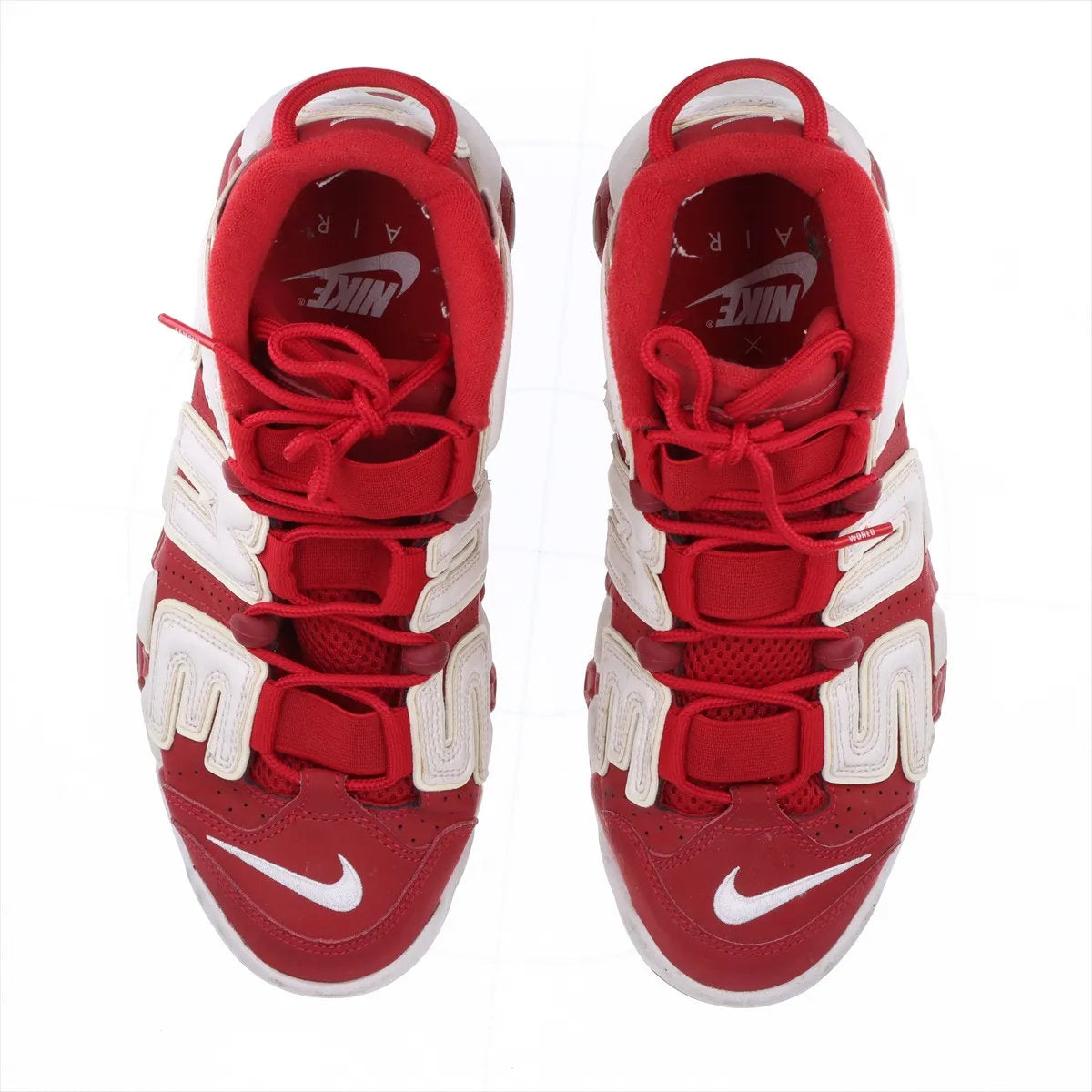 美品 ナイキ シュプリーム AIR MORE UPTEMPO エア モア アップテンポ 24.5cm 902290-600 スニーカー 靴 レディース MMM DT50-3