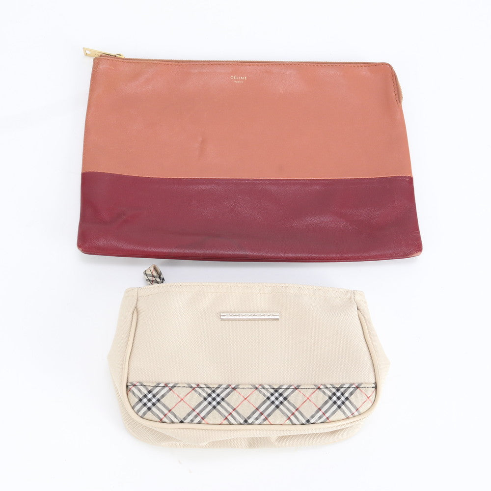 CELINE セリーヌ ポーチ クラッチバッグ レザー レディース CELINE
