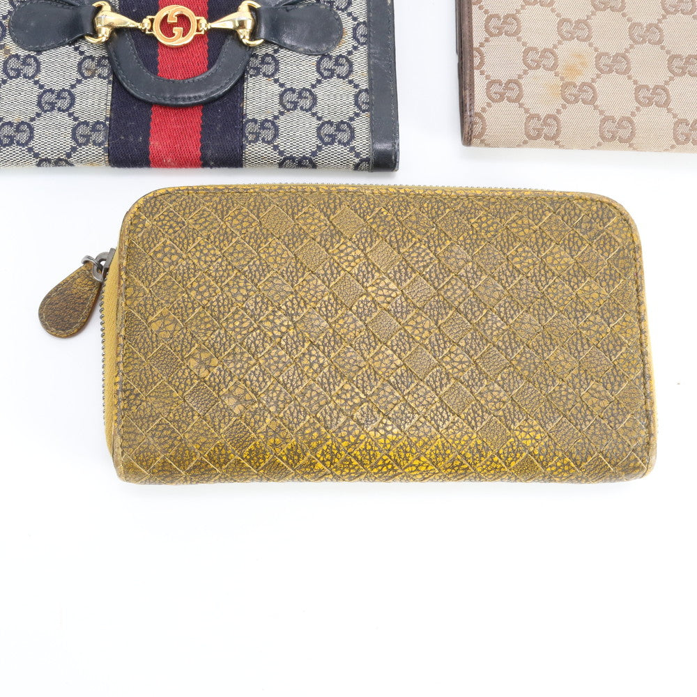 まとめ 7点 セット グッチ プラダ カルティエ ボッテガヴェネタ など レザー 長財布 二つ折り メンズ レディース EWM DQ28-6