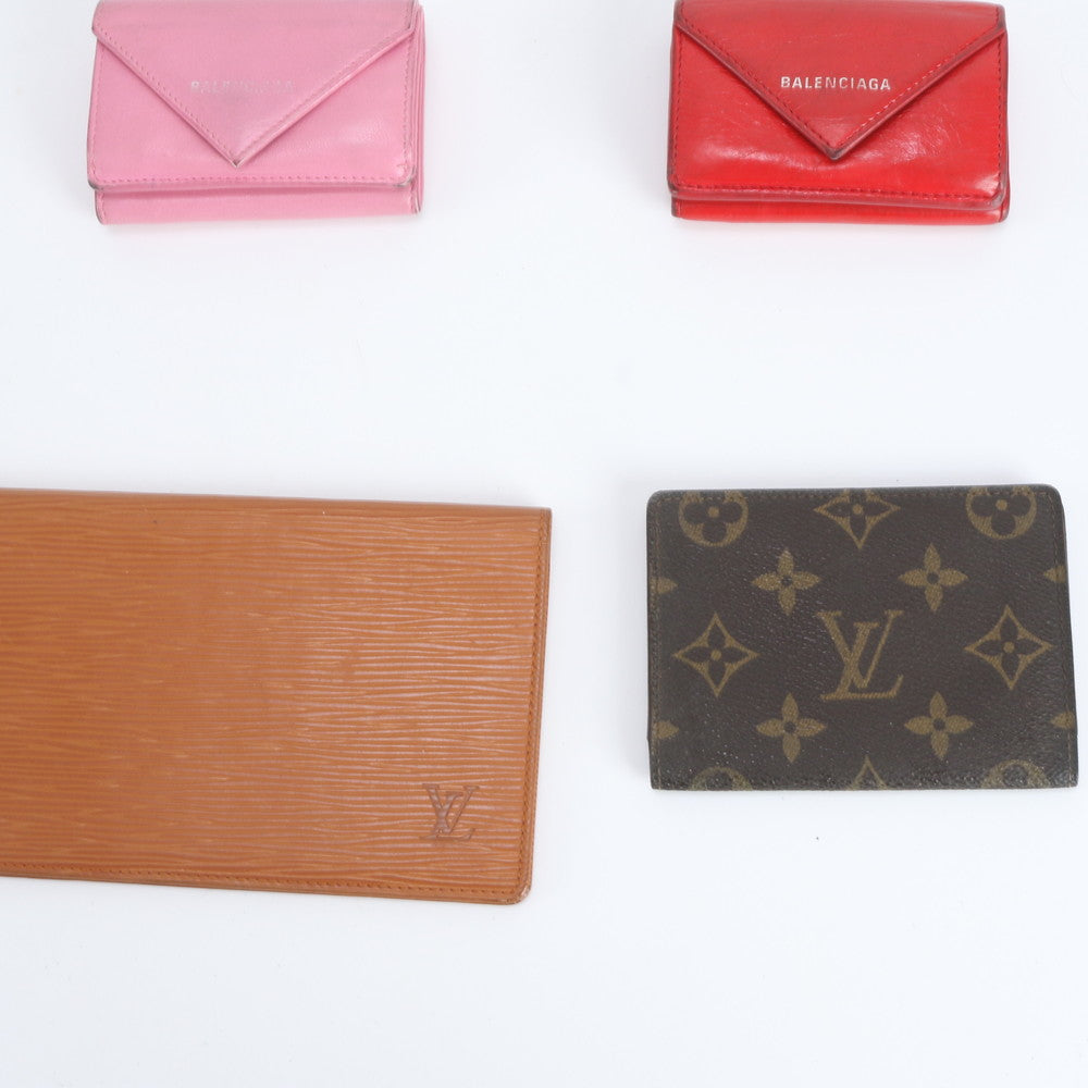 まとめ 8点 セット ルイヴィトン セリーヌ バレンシアガ レザー 三つ折り 財布 二つ折り ウォレット レディース RWM DT19-2