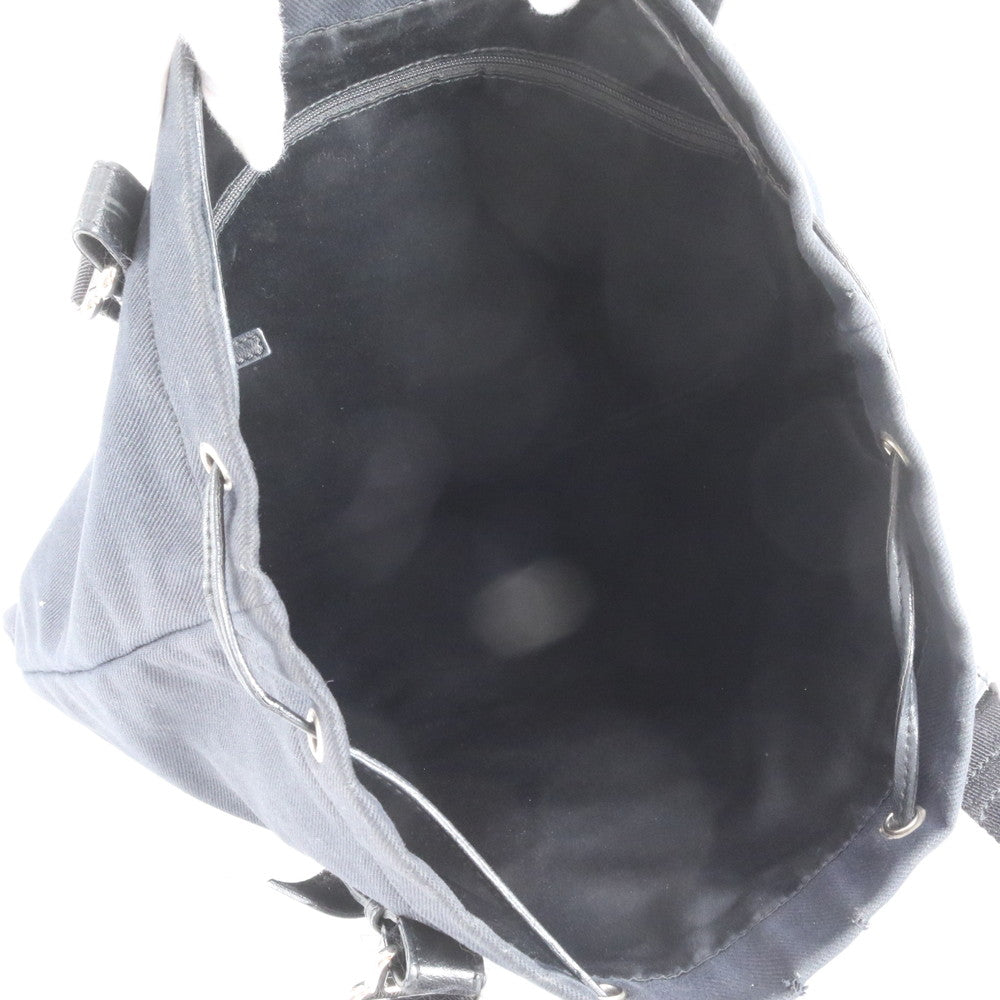 美品 イヴ サンローラン YSL ロゴ レザー キャンバス トート バッグ 肩掛け ショルダー ブラック 黒 A4 レディース MWM DT6-6