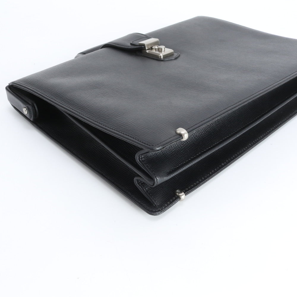 美品 ダックス ダレスバッグ レザー ビジネス バッグ 書類鞄 ブリーフケース トート 通勤 A4 ブラック 黒 メンズ REE DT44-3