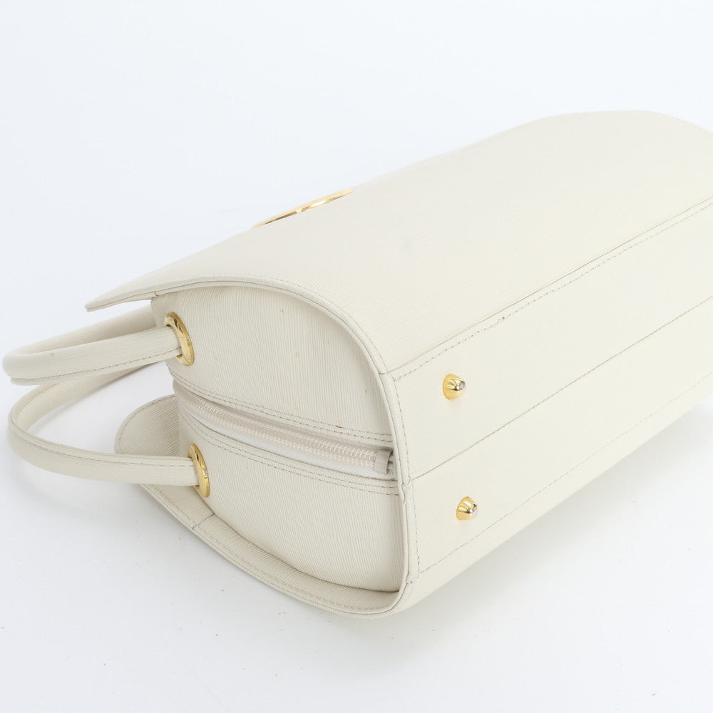 美品 ハナエモリ レザー ハンドバッグ トート トップハンドル ゴールド 金具 レディース RWE DT60-3