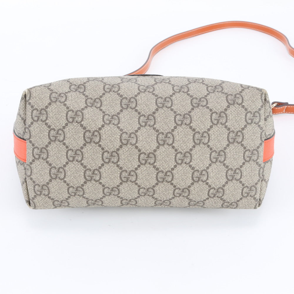 美品 グッチ GG スプリーム チルドレンズ キャット 猫 410809 レザー 2WAY ショルダーバッグ 斜め掛け ハンド レディース RWE DV46-4