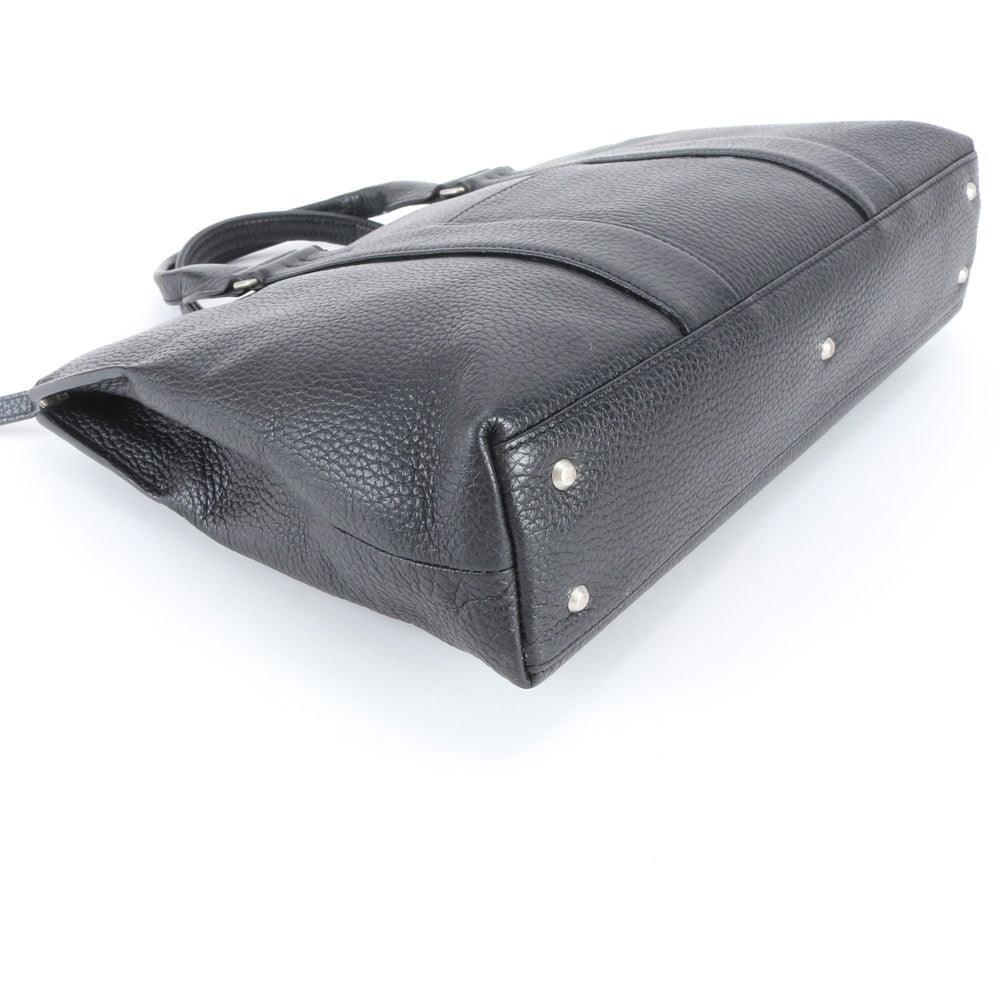 美品 カルバンクライン レザー ビジネス バッグ 書類鞄 ブリーフケース トート 通勤 ブラック 黒 A4 メンズ RBE DV44-1