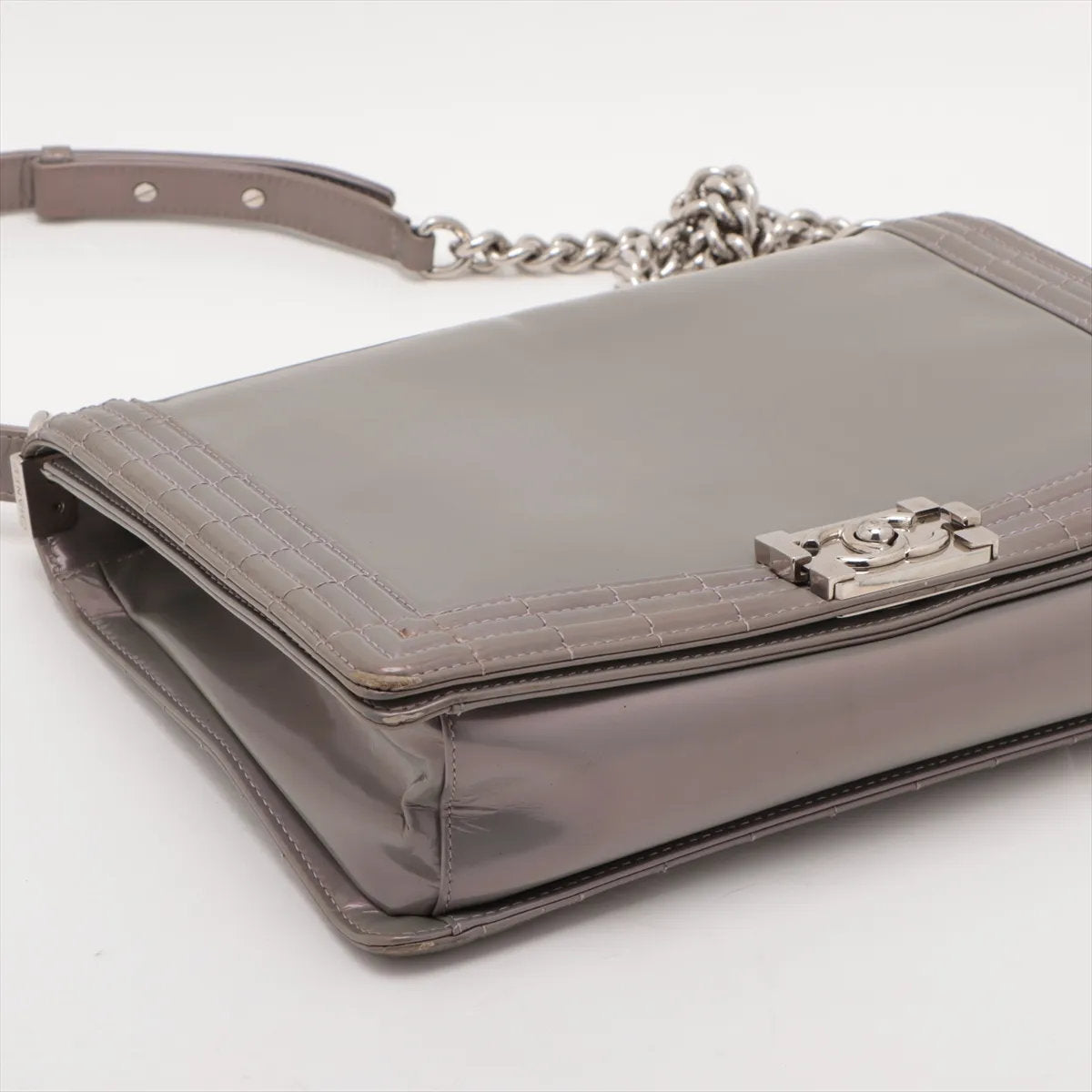 美品 シャネル シリアルシール付 ボーイシャネル レザー 2WAY チェーン ショルダーバッグ 斜め掛け レディース MMM DT53-1