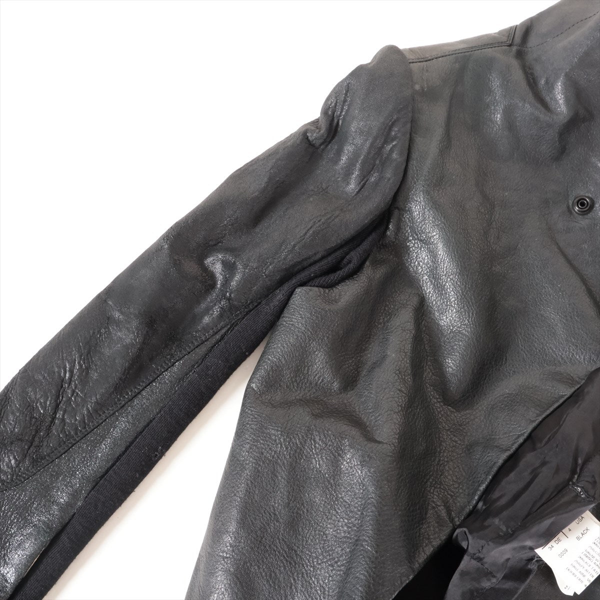 美品 リックオウエンス レザー ジャケット ブラック 黒 IT38 ファッション 洋服 アウター 上着 羽織 レディース MMM BS32-19