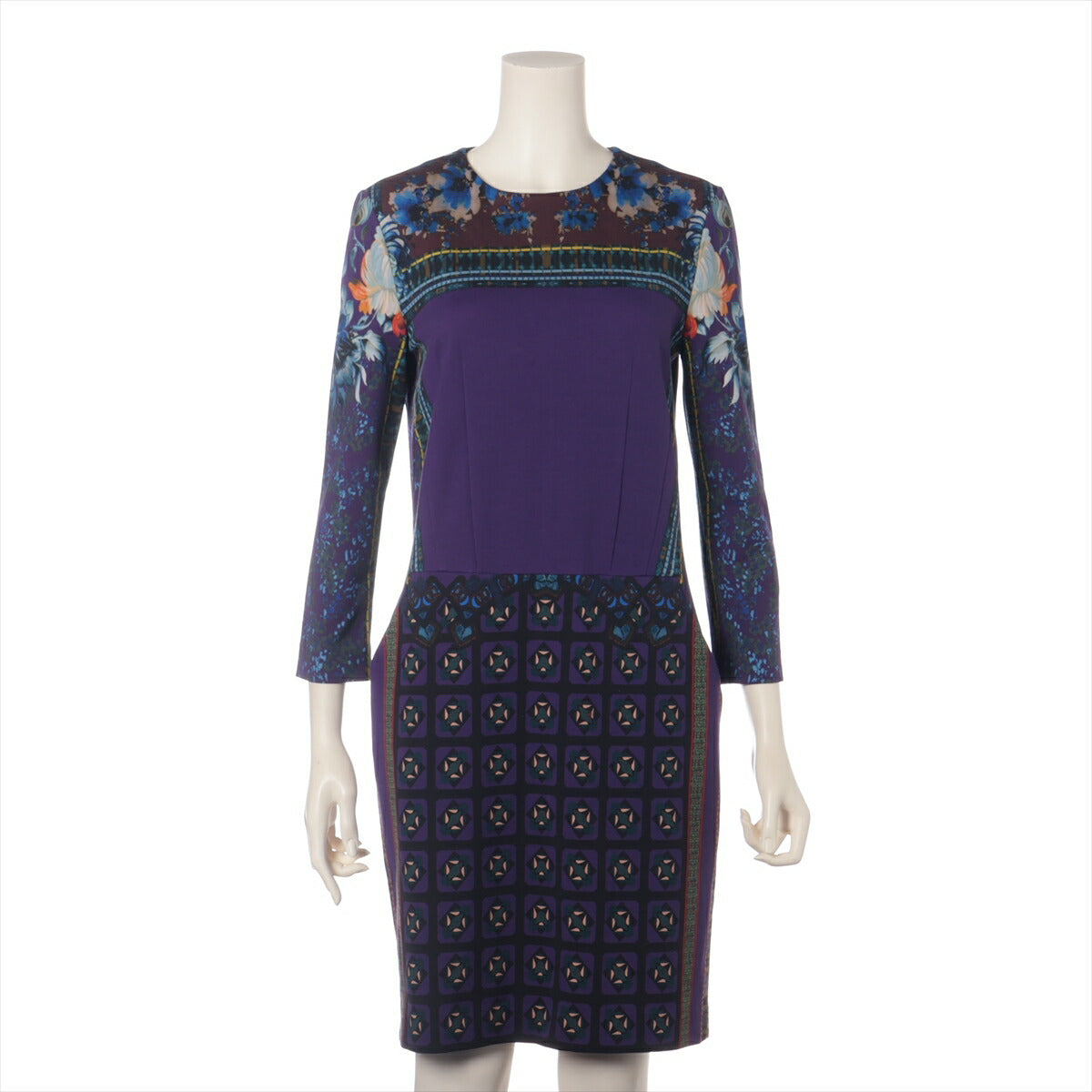 新品同様 エトロ フラワー 花柄 プリント ワンピース 3 ファッション 洋服 ドレス レディース MMM BS32-18