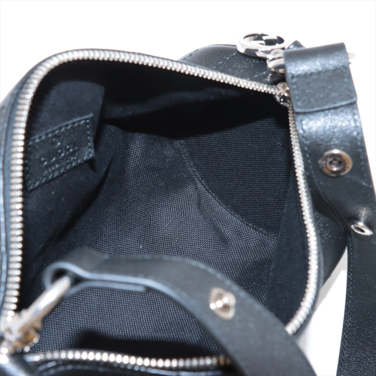 新品同様 グッチ ブロンディ 760169 レザー ショルダーバッグ 肩掛け トート ハンド 本革 ブラック 黒 レディース MMM BX50-66