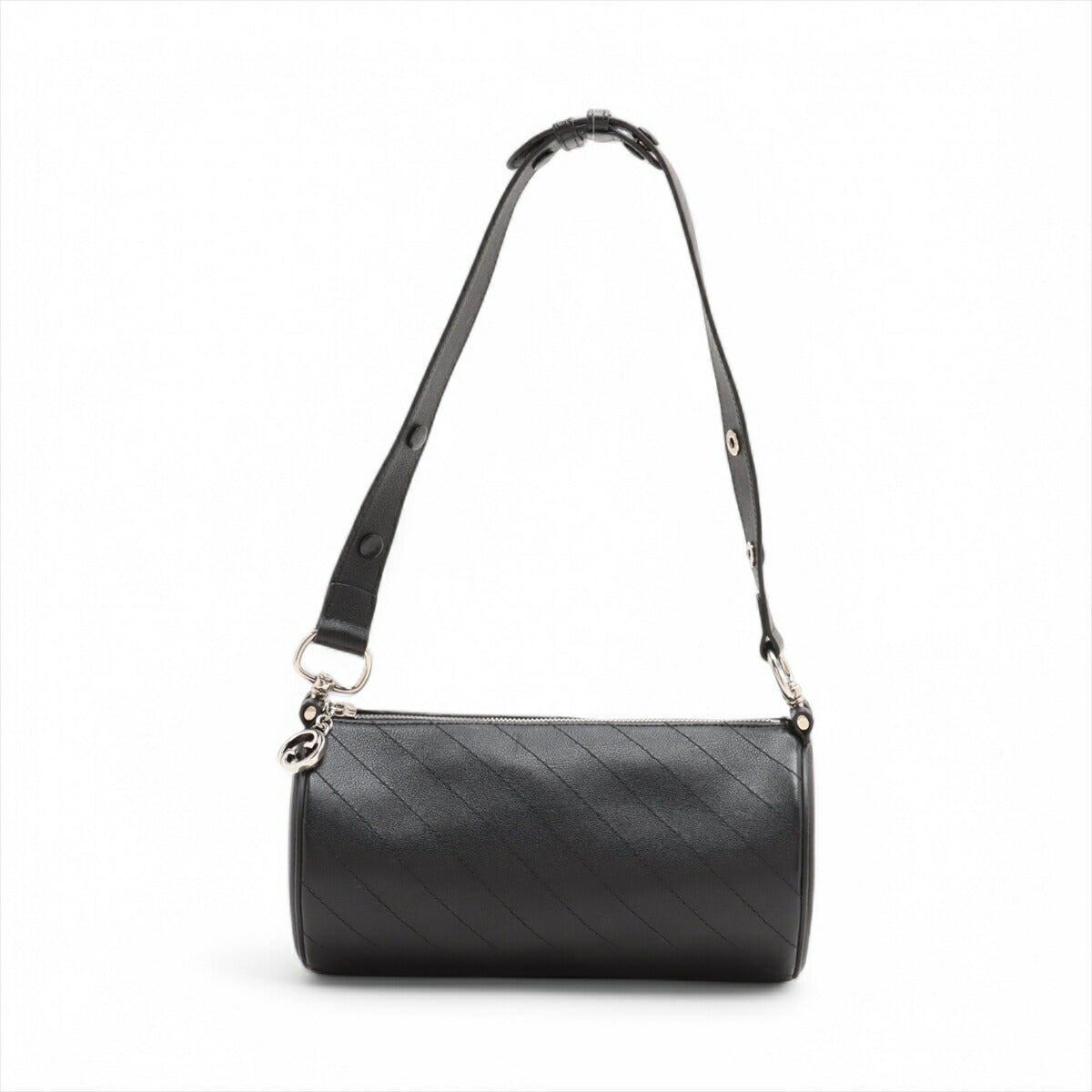 新品同様 グッチ ブロンディ 760169 レザー ショルダーバッグ 肩掛け トート ハンド 本革 ブラック 黒 レディース MMM BX50-66