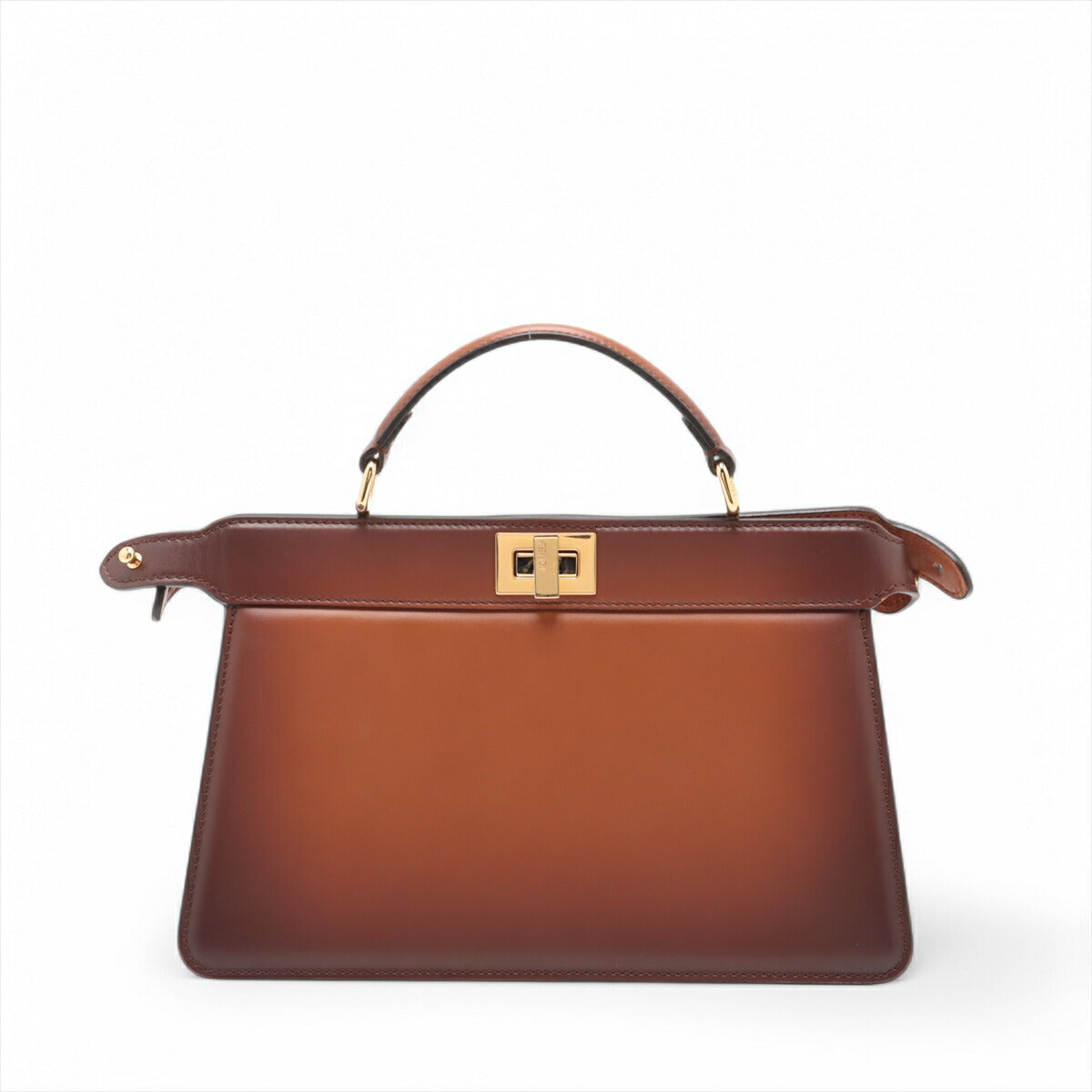 極美品 フェンディ ピーカブー アイシーユー イーストウエスト レザー 2WAY ショルダーバッグ 斜め掛け ハンド レディース RRM BV20-29