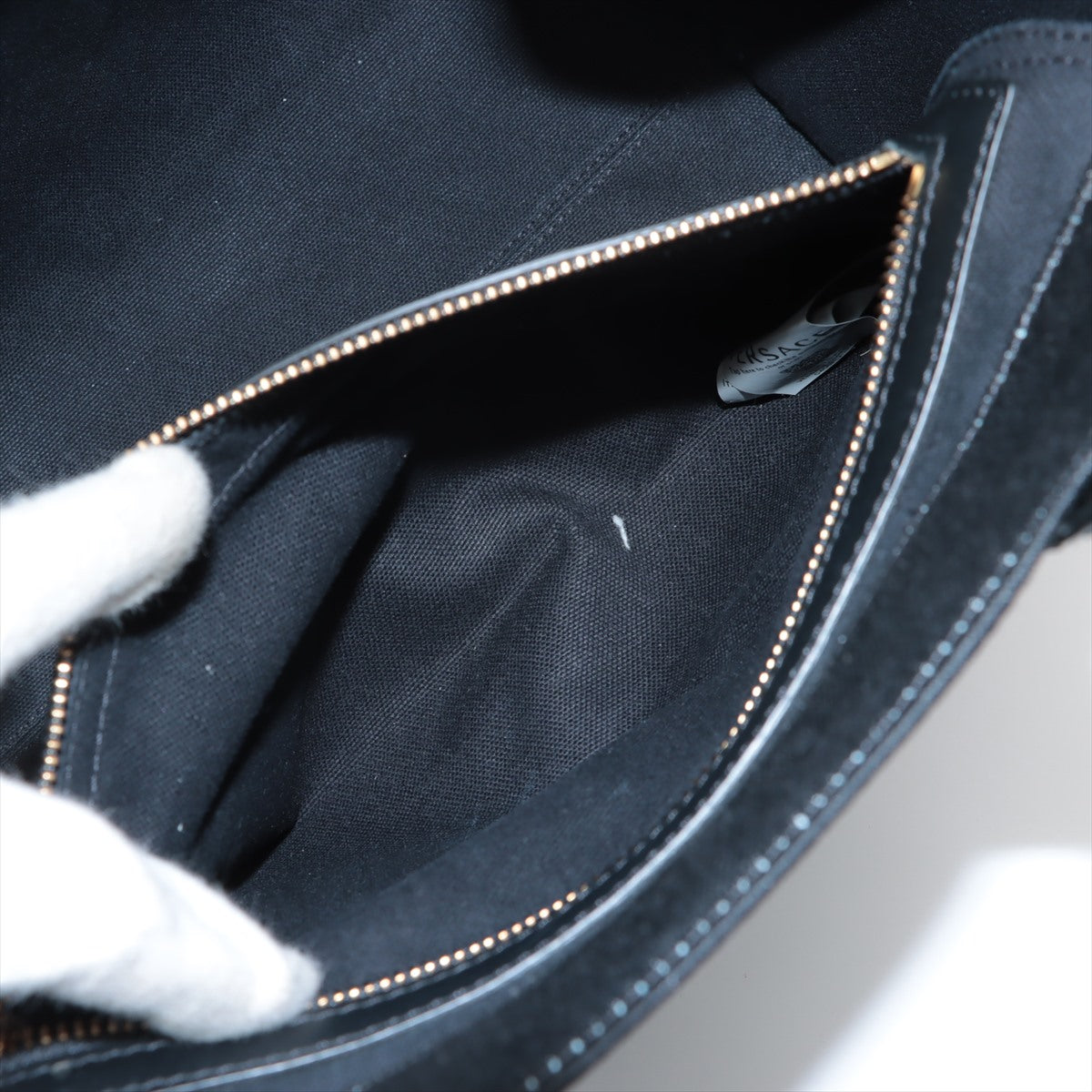 美品 ヴェルサーチ メドゥーサ レザー トート バッグ 肩掛け ショルダー ハンド ブラック A4 レディース EEE BW20-43