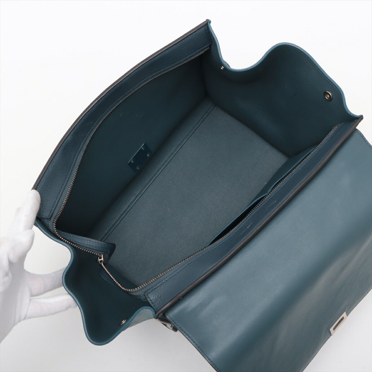 美品 セリーヌ トラペーズ ミディアム レザー 2WAY ハンドバッグ トート ショルダー 肩掛け 本革 レディース MMM BX50-31