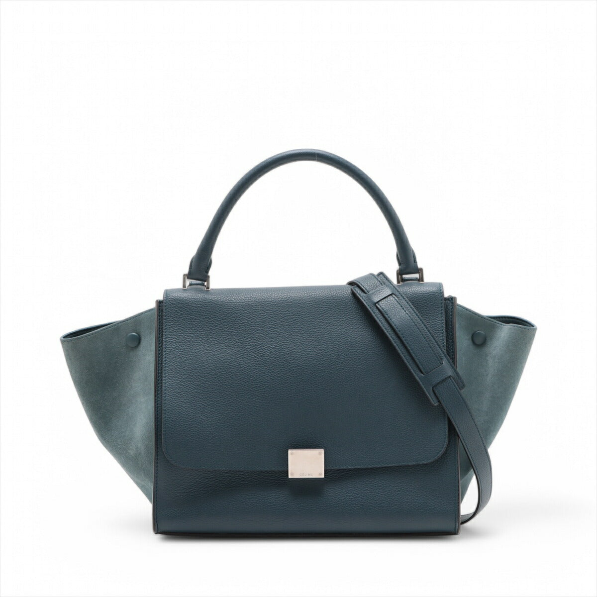 美品 セリーヌ トラペーズ ミディアム レザー 2WAY ハンドバッグ トート ショルダー 肩掛け 本革 レディース MMM BX50-31