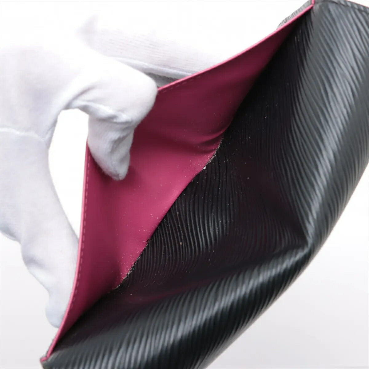 美品 ルイヴィトン エピ ポルトフォイユ サラ ノワール ホットピンク M64322 レザー 長財布 ウォレット レディース MMM CF50-11