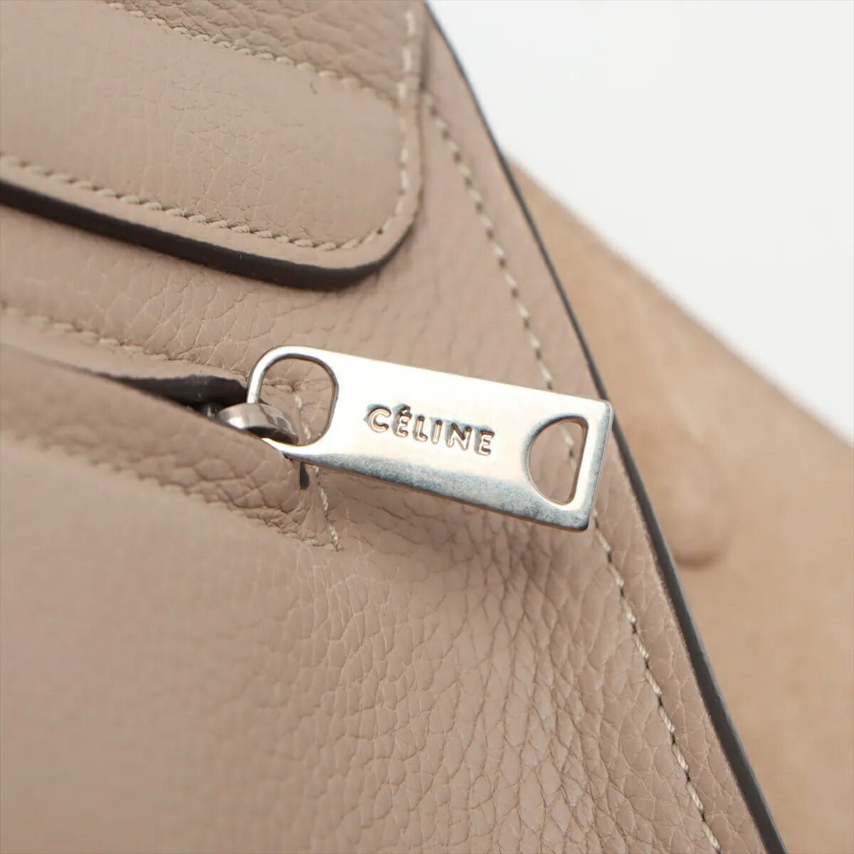 美品 セリーヌ トラペーズ ベージュ 肩掛け レザー 2WAY ハンドバッグ トート ショルダー 本革 レディース MMM CN50-11