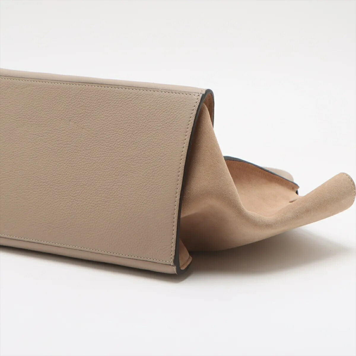 美品 セリーヌ トラペーズ ベージュ 肩掛け レザー 2WAY ハンドバッグ トート ショルダー 本革 レディース MMM CN50-11