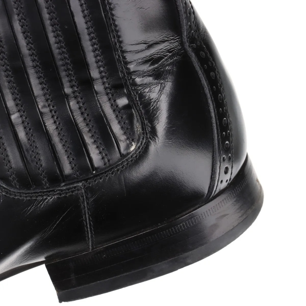 美品 ルイヴィトン 6 1/2 レザー ショート ブーツ 靴 シューズ 革靴 紳士 本革 ブラック 黒 メンズ MMM CQ50-8