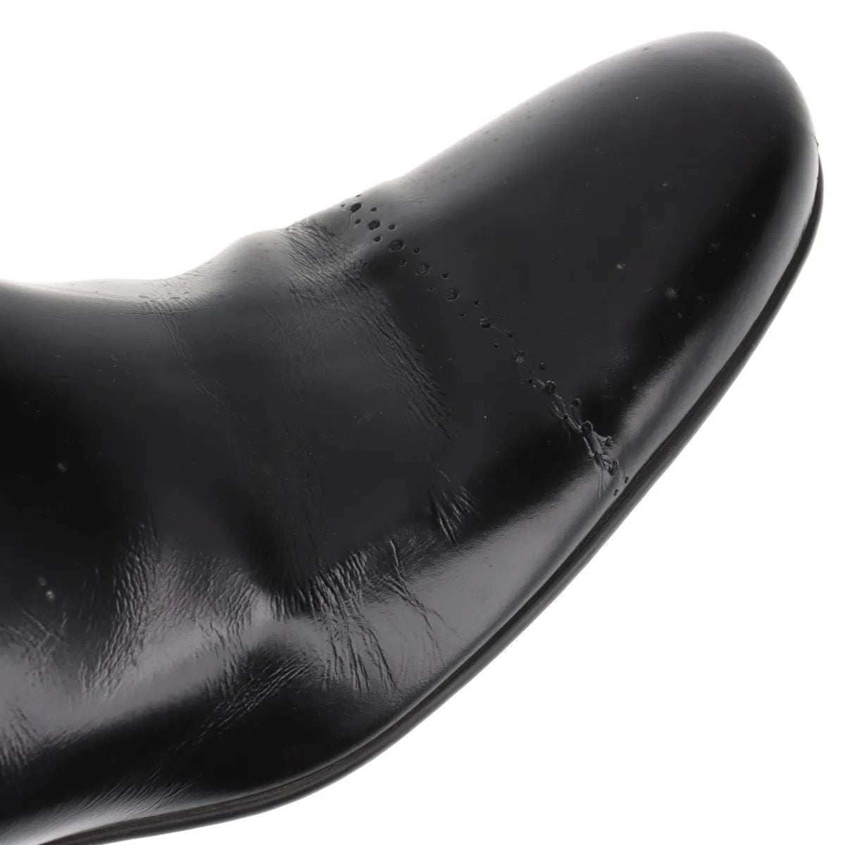 美品 ルイヴィトン 6 1/2 レザー ショート ブーツ 靴 シューズ 革靴 紳士 本革 ブラック 黒 メンズ MMM CQ50-8