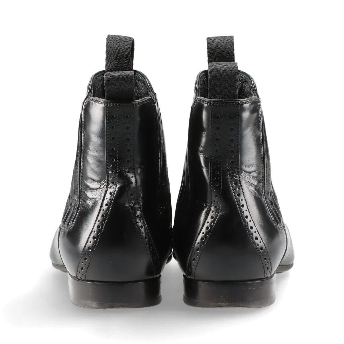 美品 ルイヴィトン 6 1/2 レザー ショート ブーツ 靴 シューズ 革靴 紳士 本革 ブラック 黒 メンズ MMM CQ50-8