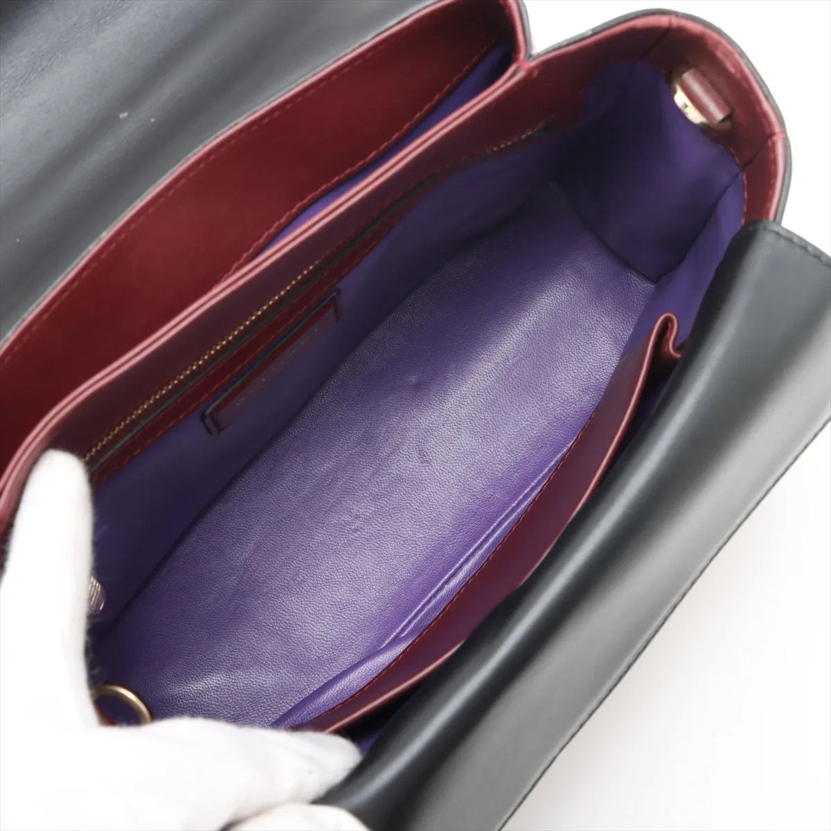 美品 ブルガリ セルペンティ ヴァイパー レザー 2WAY ハンドバッグ 斜め掛け ショルダー ボルドー レディース MMM CS50-5