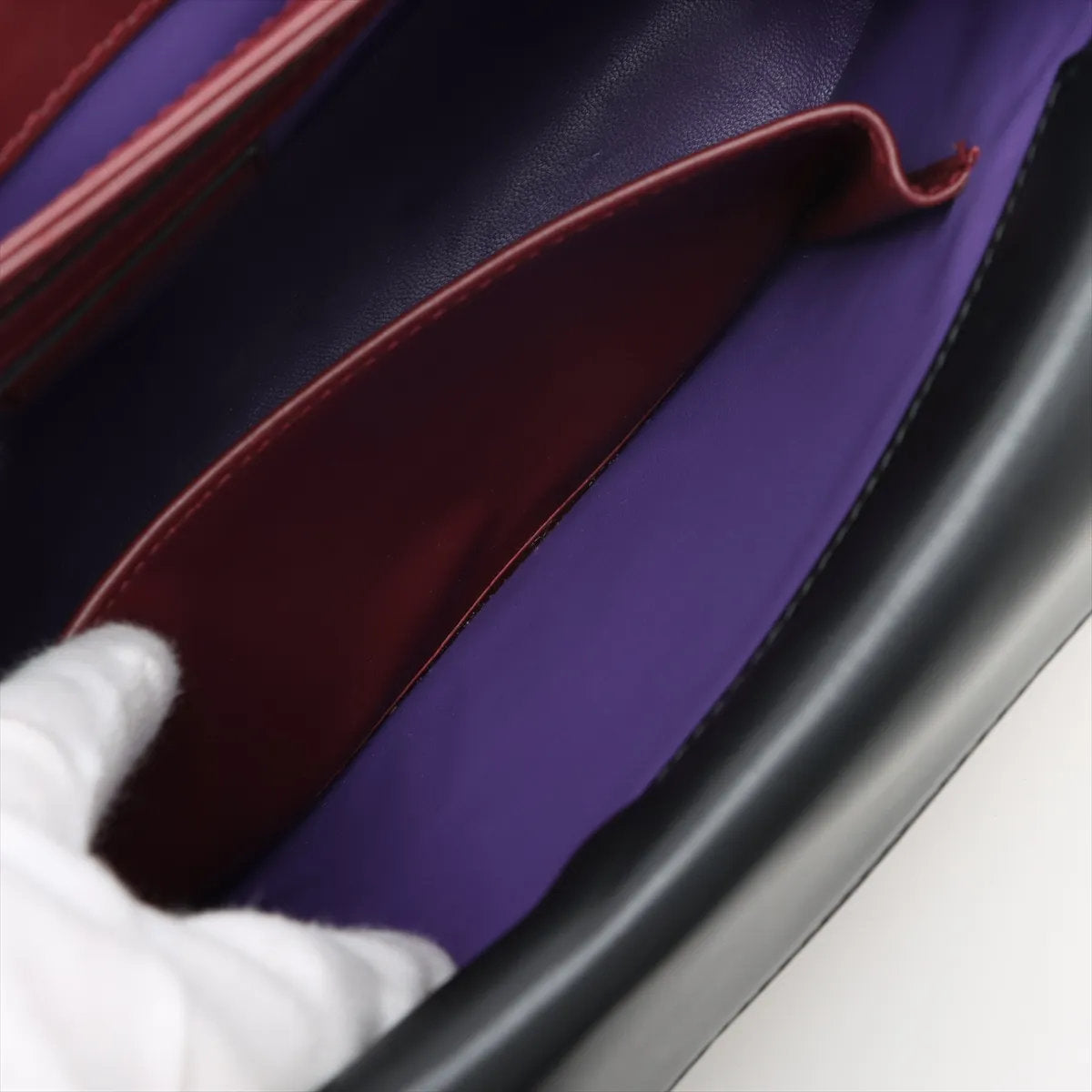 美品 ブルガリ セルペンティ ヴァイパー レザー 2WAY ハンドバッグ 斜め掛け ショルダー ボルドー レディース MMM CS50-5