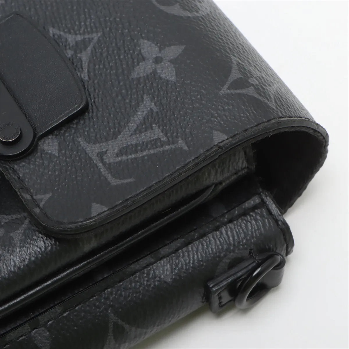 極美品 現行品 ルイヴィトン RFID モノグラム エクリプス Sロック ヴェルティカル ウェアラブル ウォレット レザー メンズ EEE CV51-4