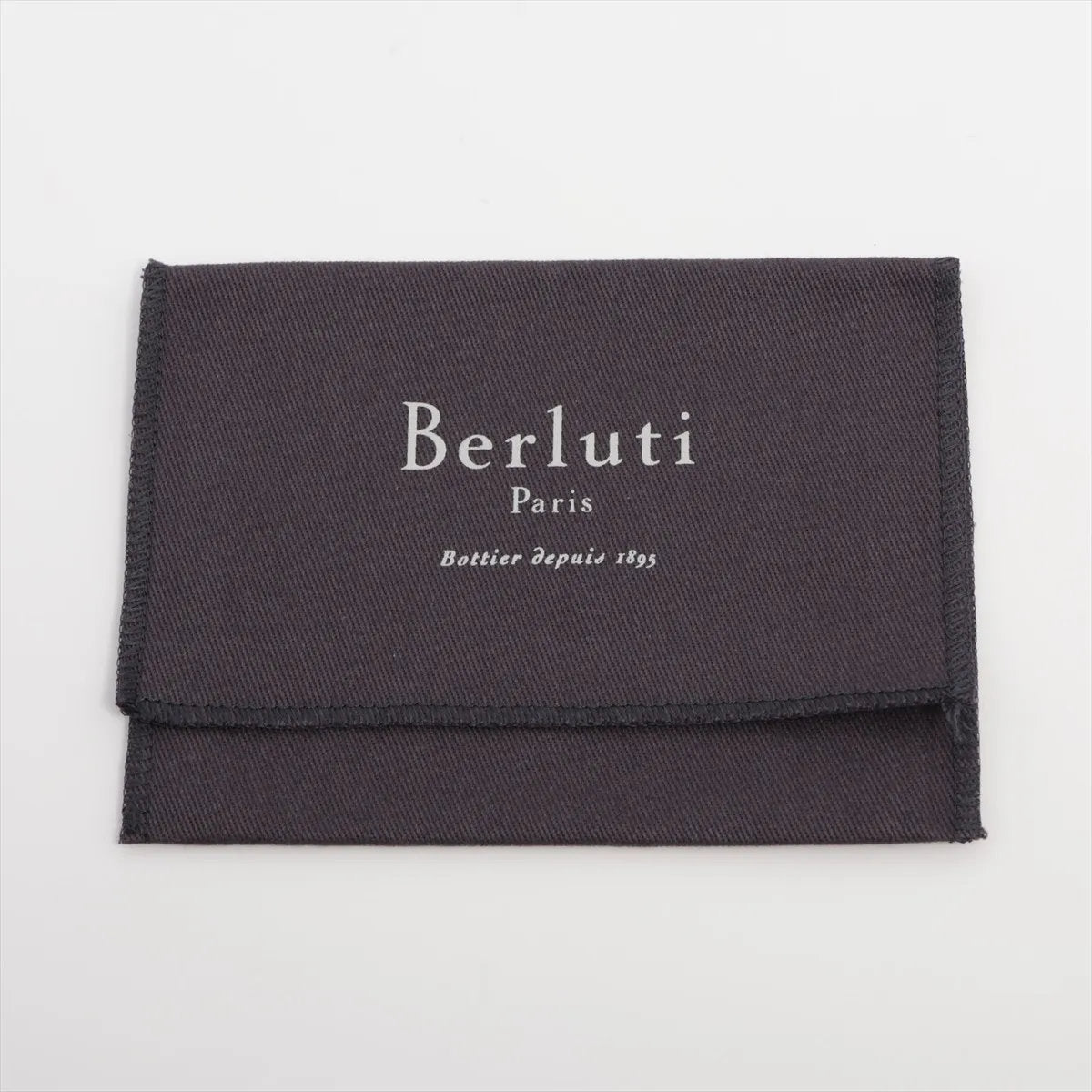 美品 ベルルッティ レザー 二つ折り 財布 コンパクト ウォレット ネイビー 紺 札入れ メンズ EEE CV50-4