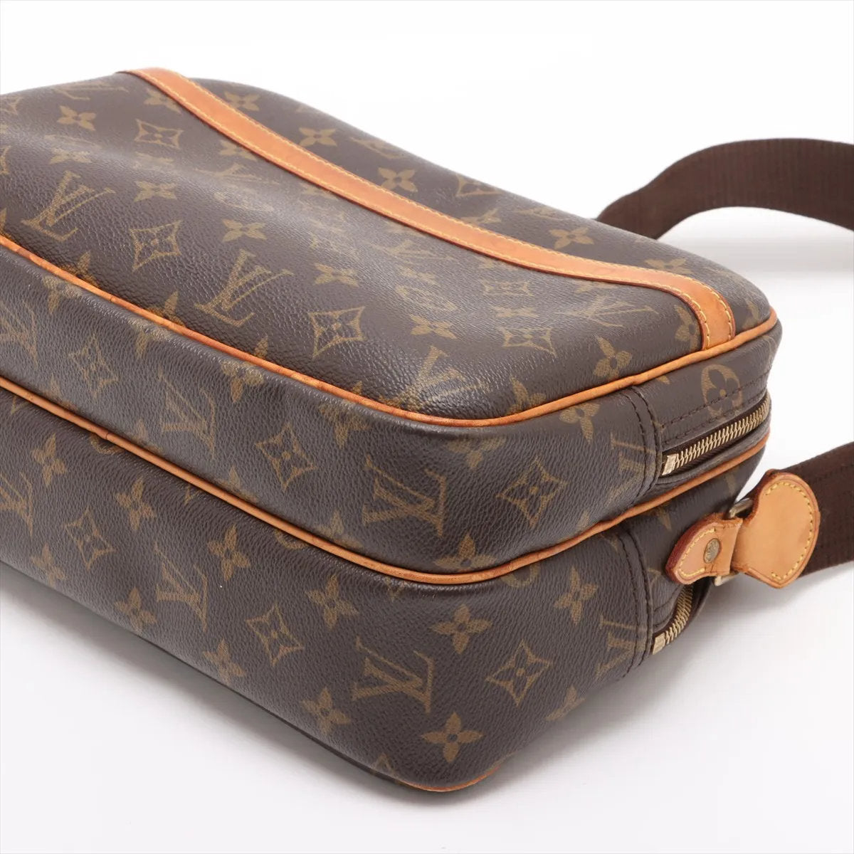 美品 ルイヴィトン モノグラム リポーター PM M45254 レザー ショルダーバッグ 斜め掛け クロスボディ 本革 レディース EEE CV52-7