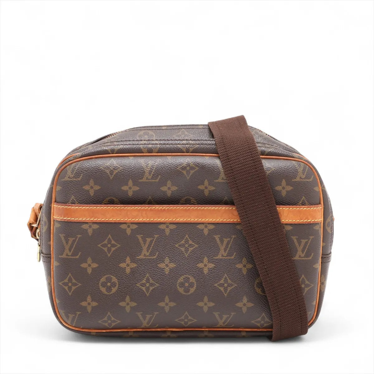 美品 ルイヴィトン モノグラム リポーター PM M45254 レザー ショルダーバッグ 斜め掛け クロスボディ 本革 レディース EEE CV52-7