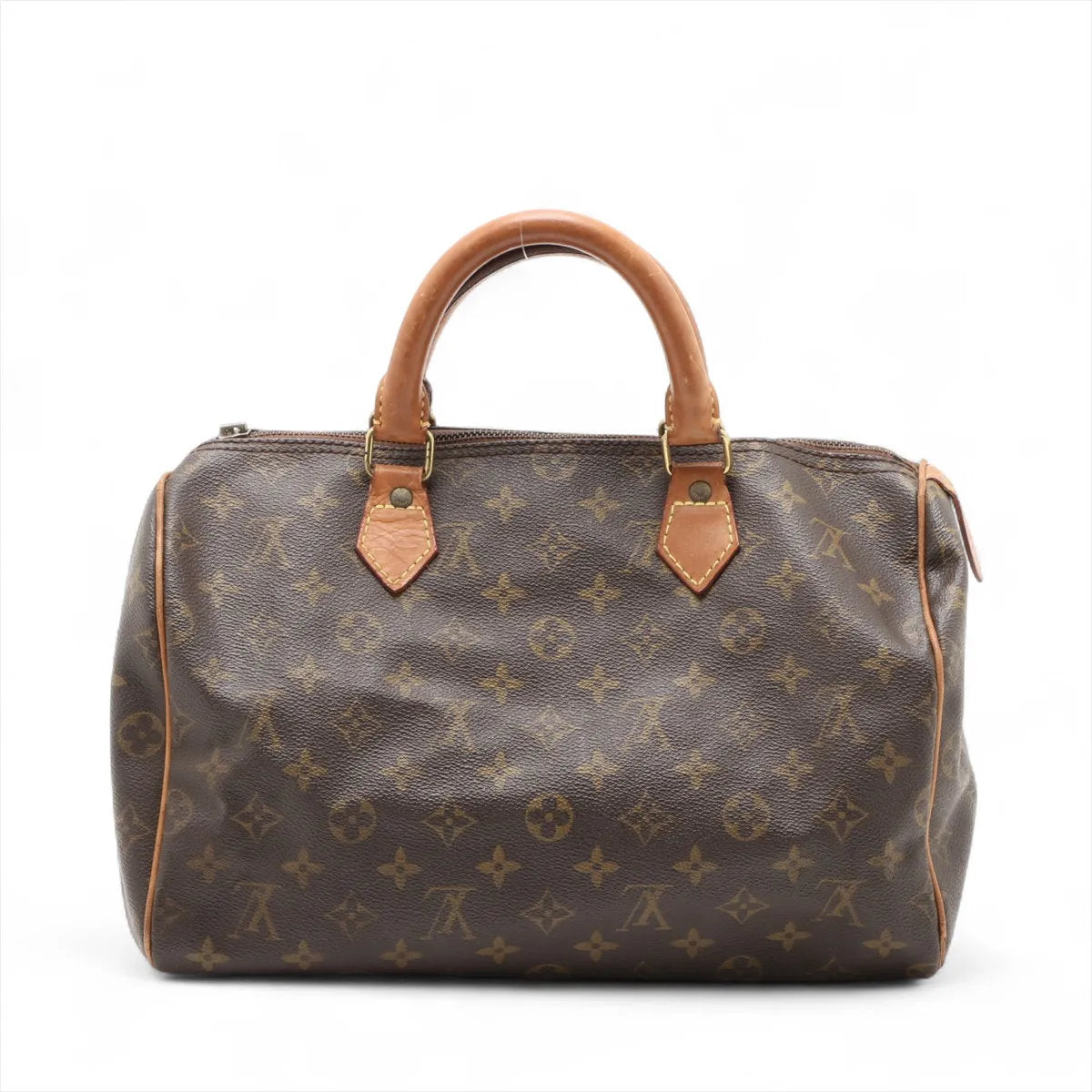 ルイヴィトン モノグラム スピーディ 30 M41526 レザー ミニ ボストン ハンドバッグ トート ブラウン 茶色 レディース EEE CV53-3