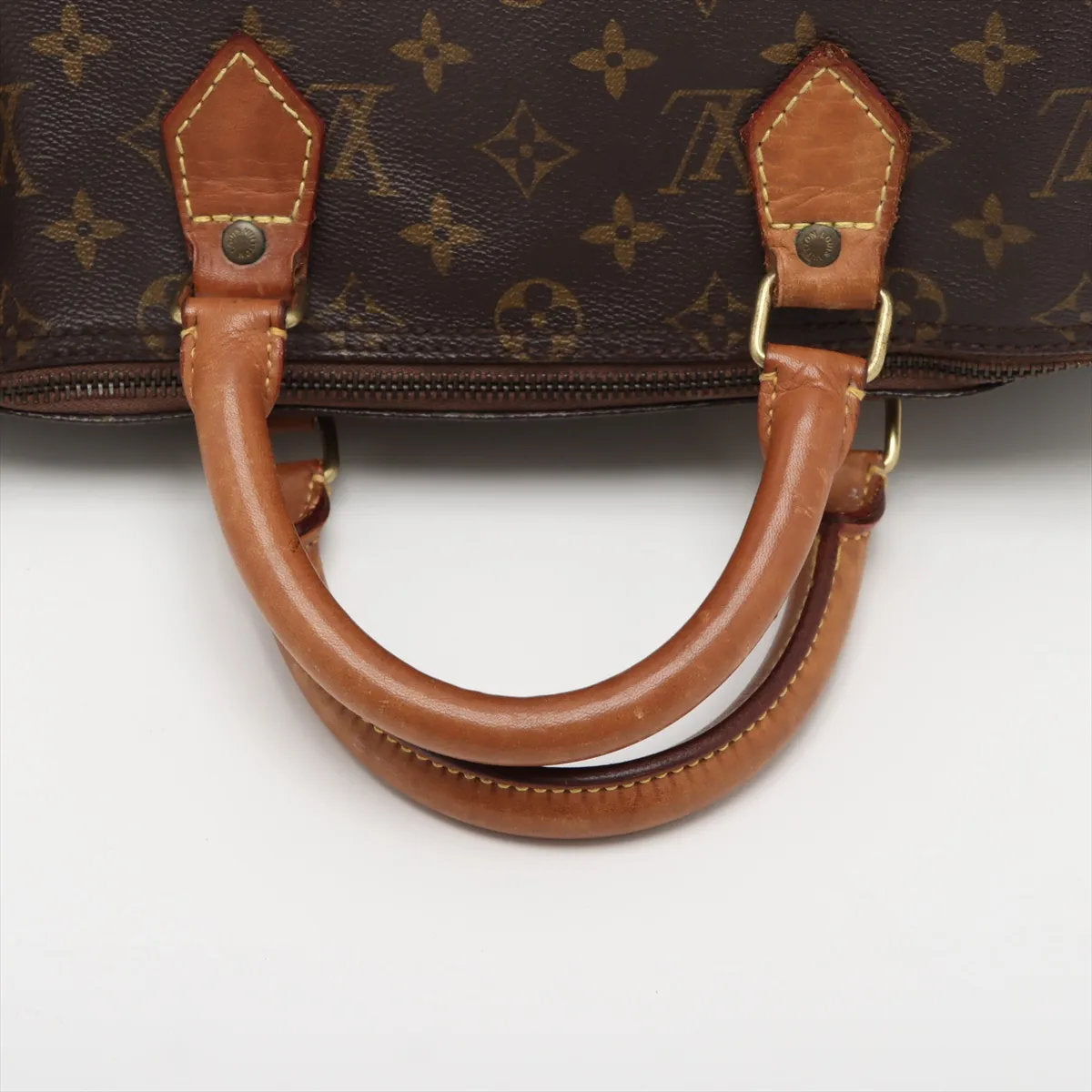 ルイヴィトン モノグラム スピーディ 30 M41526 レザー ミニ ボストン ハンドバッグ トート ブラウン 茶色 レディース EEE CV53-3