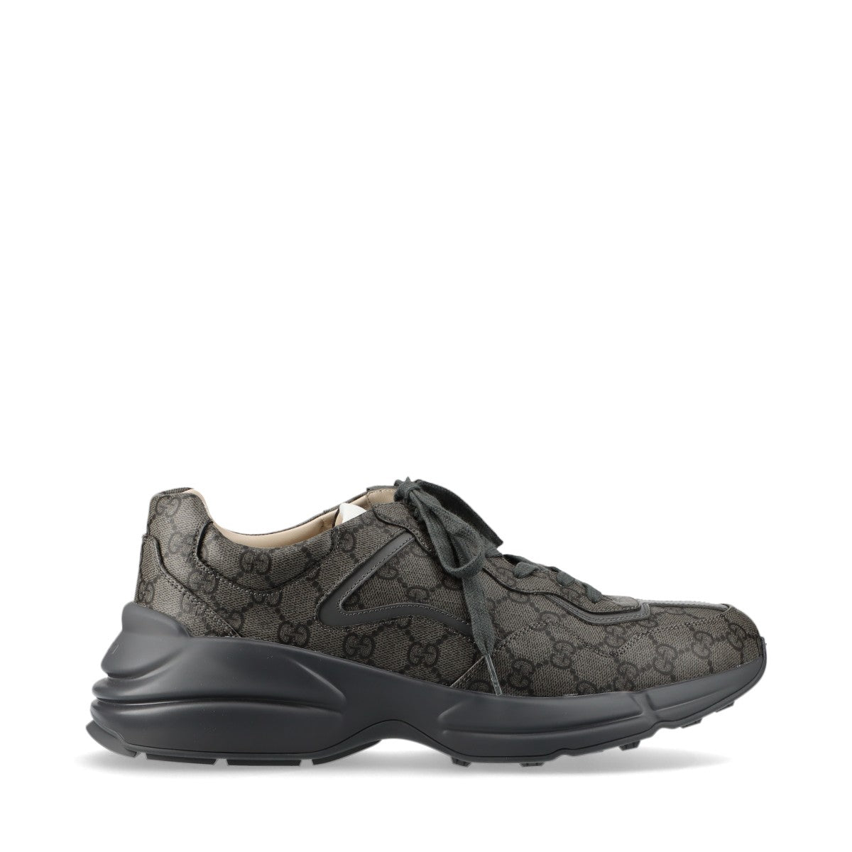 未使用 グッチ GG スプリーム ライトン レザー ローカット スニーカー レースアップ シューズ 靴 11 749626 メンズ RRE CA26-3