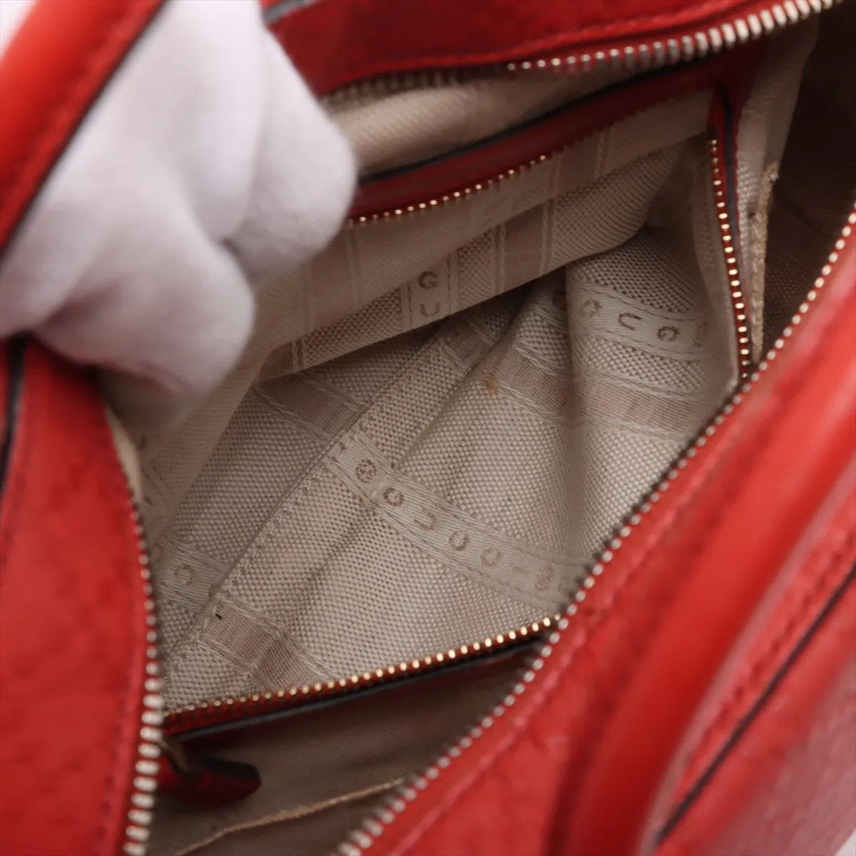 美品 グッチ ディアマンテ レッド 354224 レザー 2WAY ハンドバッグ 斜め掛け ショルダー 本革 ブランド レディース MMM CR52-10