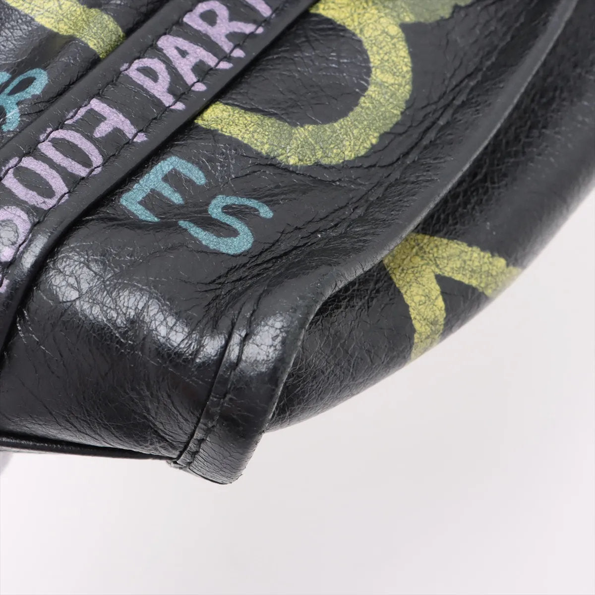 美品 バレンシアガ グラフィティ バザールショッパー XS レザー 2WAY トートバッグ 斜め掛け ショルダー 513989 レディース EEE CV52-2