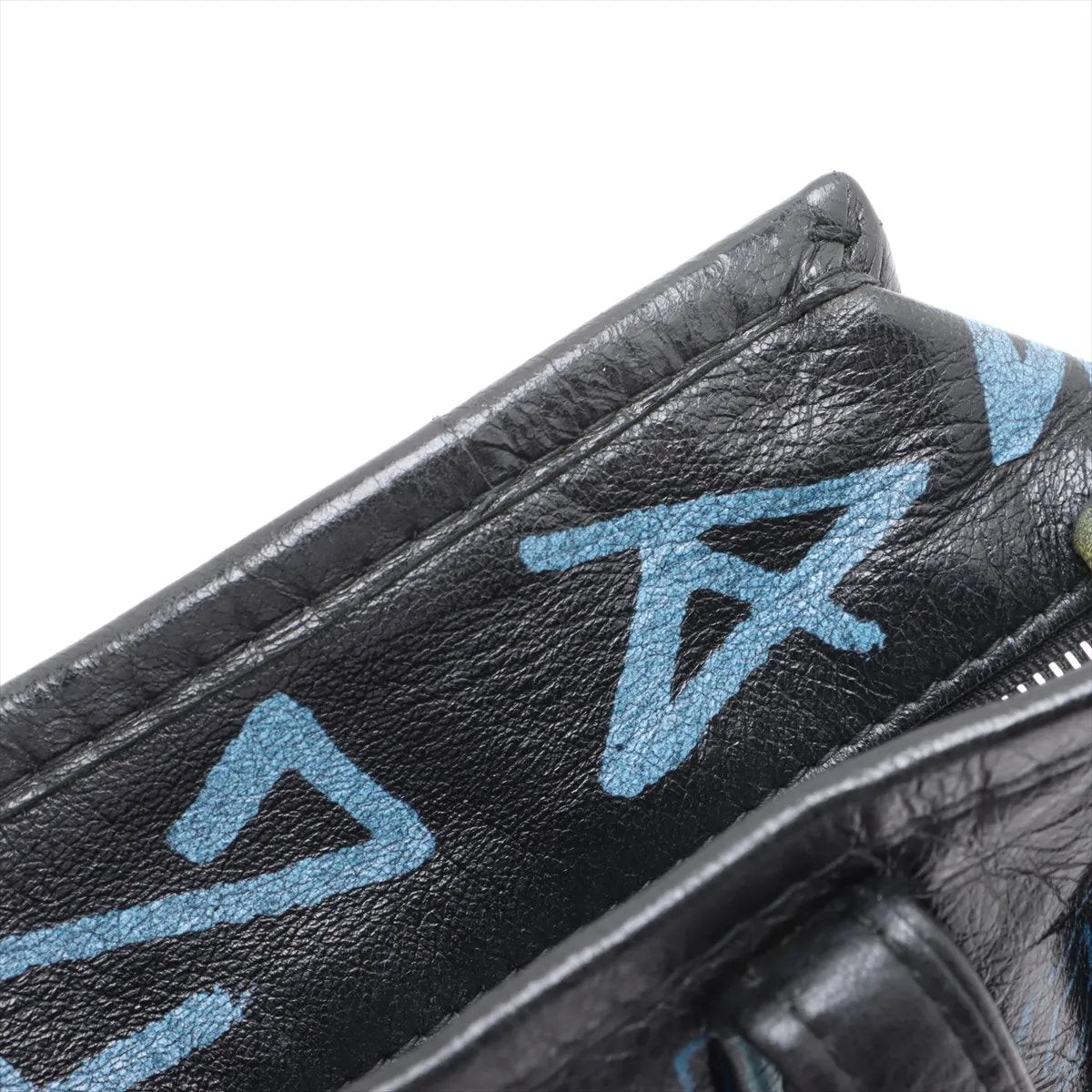 美品 バレンシアガ グラフィティ バザールショッパー XS レザー 2WAY トートバッグ 斜め掛け ショルダー 513989 レディース EEE CV52-2