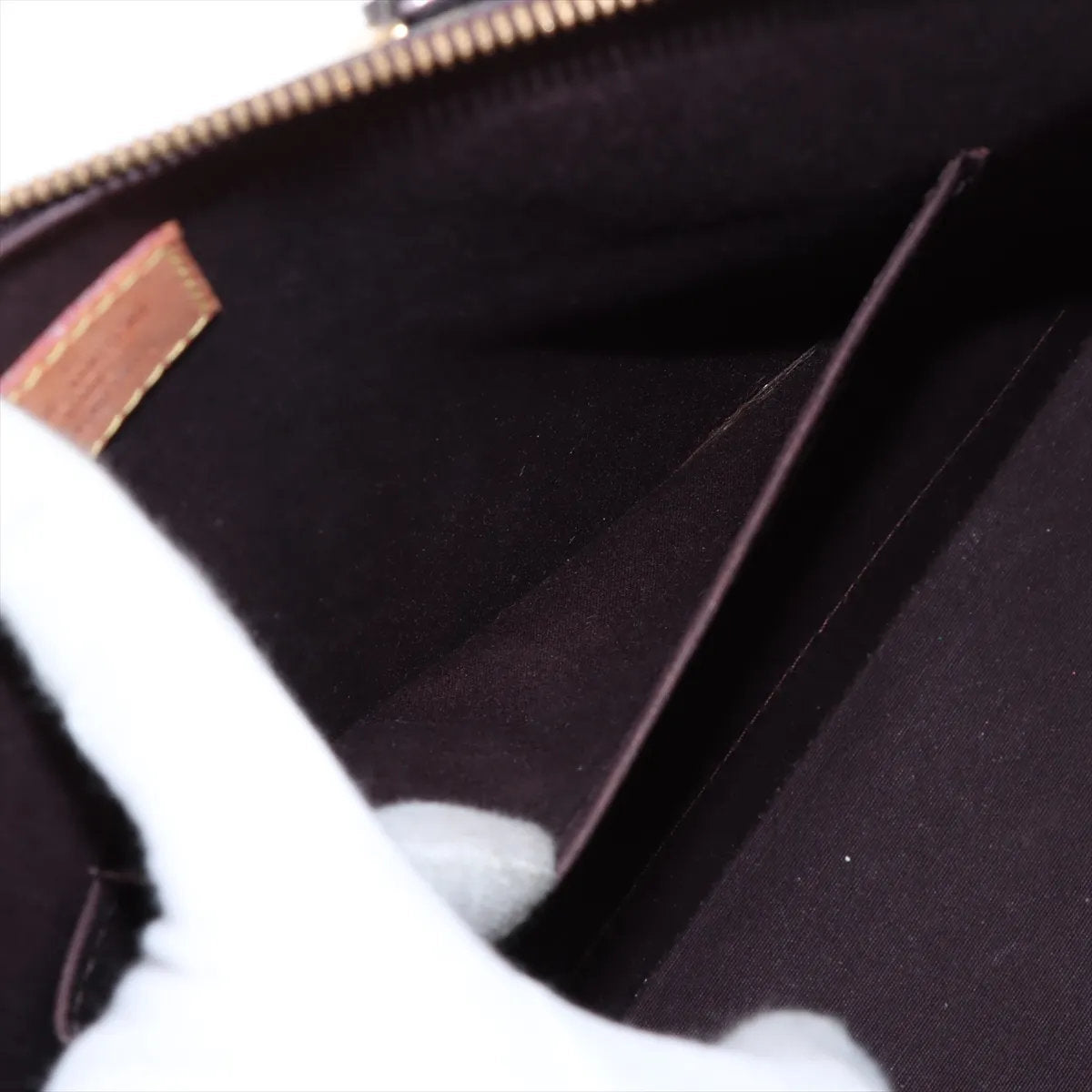 美品 ルイヴィトン モノグラム ヴェルニ アルマ GM アマラント M93595 レザー ハンドバッグ 本革 レディース MMM CV53-8