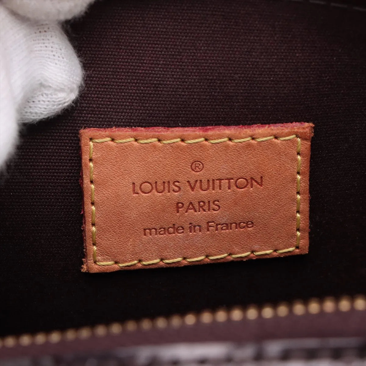 美品 ルイヴィトン モノグラム ヴェルニ アルマ GM アマラント M93595 レザー ハンドバッグ 本革 レディース MMM CV53-8