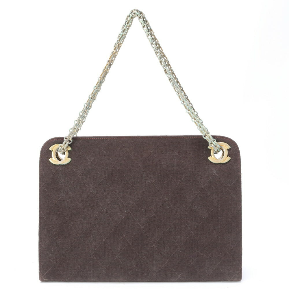 シャネル マトラッセ ステッチ チェーン 2WAY ショルダーバッグ 肩掛け トート ハンド ブラウン レザー レディース MMM BR19-8