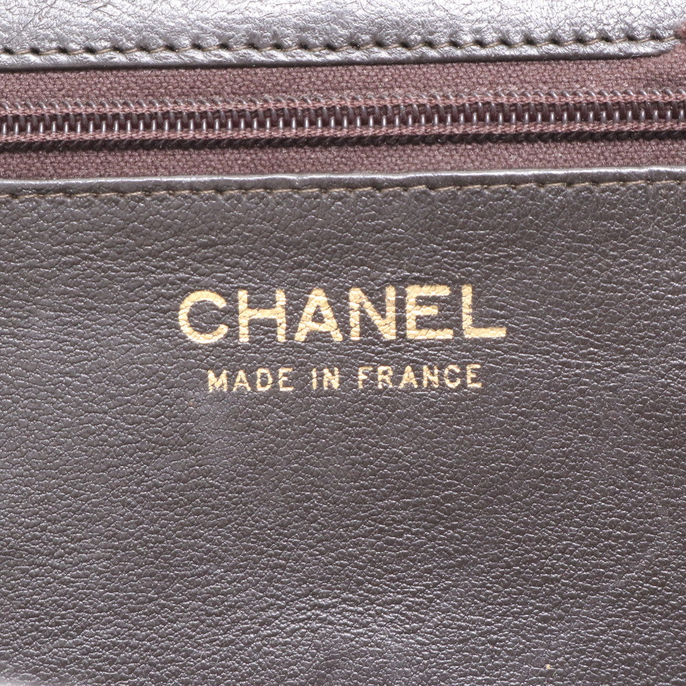 シャネル マトラッセ ステッチ チェーン 2WAY ショルダーバッグ 肩掛け トート ハンド ブラウン レザー レディース MMM BR19-8