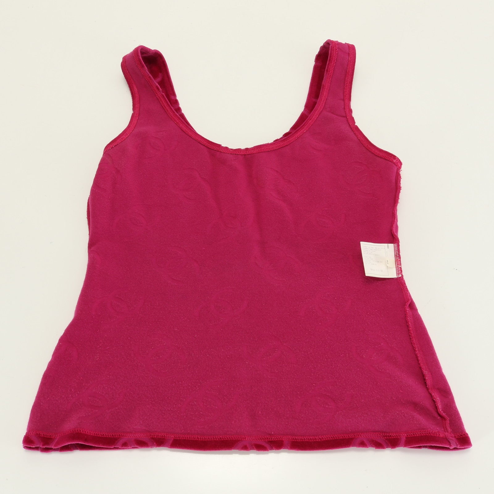 極美品 シャネル ココマーク タンクトップ ノースリーブ アパレル 高級 人気 定番 おしゃれ ベロア レディース AET 0628-1E3