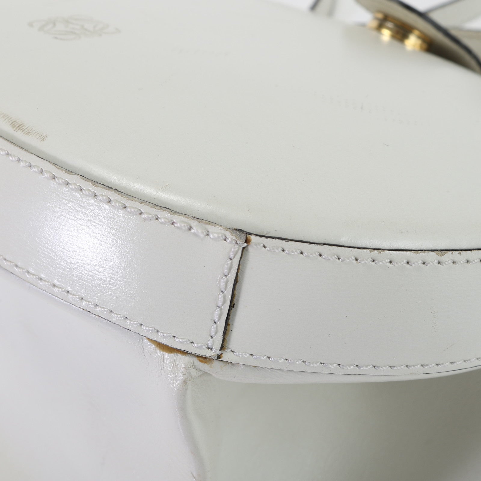 ヴィンテージ ロエベ アナグラム レザー 2WAY ショルダーバッグ 斜め掛け ハンド トート ゴールド 金具 レディース EET D5-5