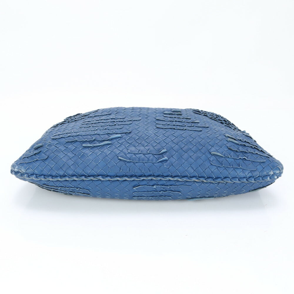 ボッテガヴェネタ イントレチャート ホーボー ブルー レザー ショルダーバッグ 肩掛け トート ハンド レディース MRM BL28-9