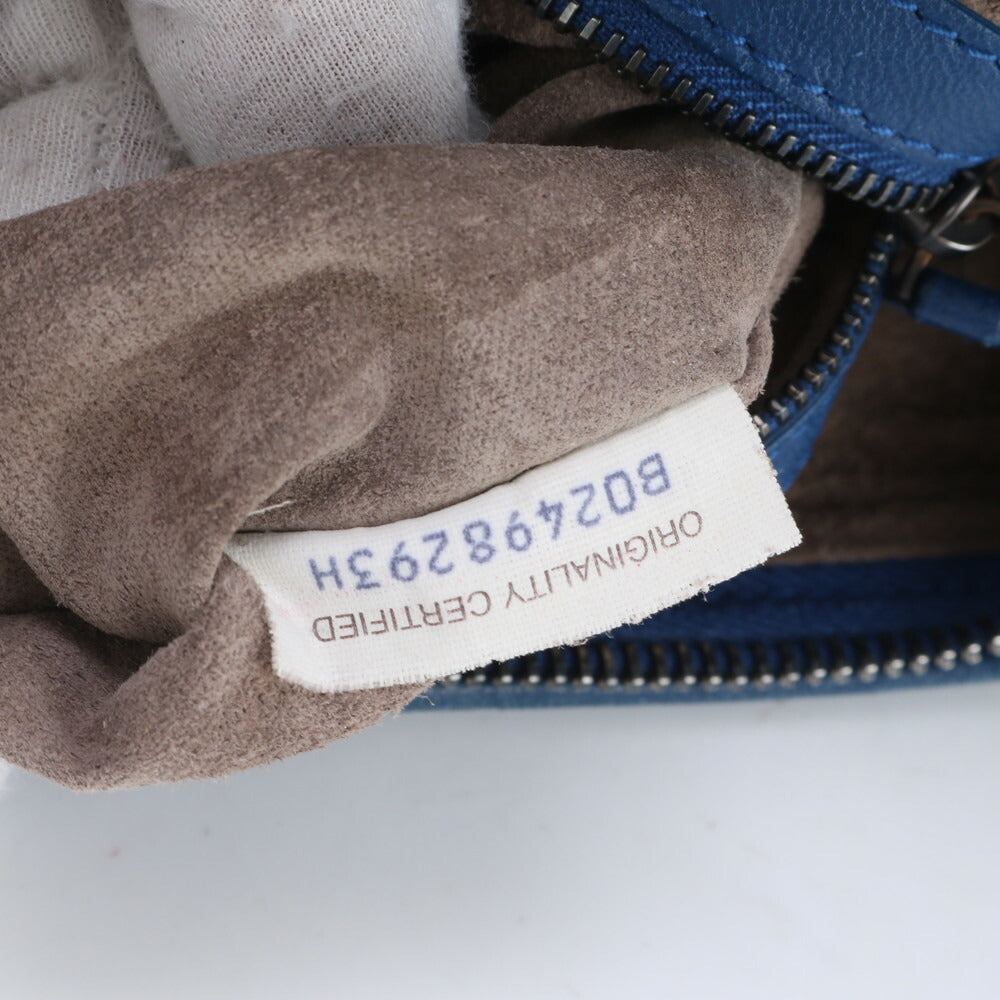 ボッテガヴェネタ イントレチャート ホーボー ブルー レザー ショルダーバッグ 肩掛け トート ハンド レディース MRM BL28-9