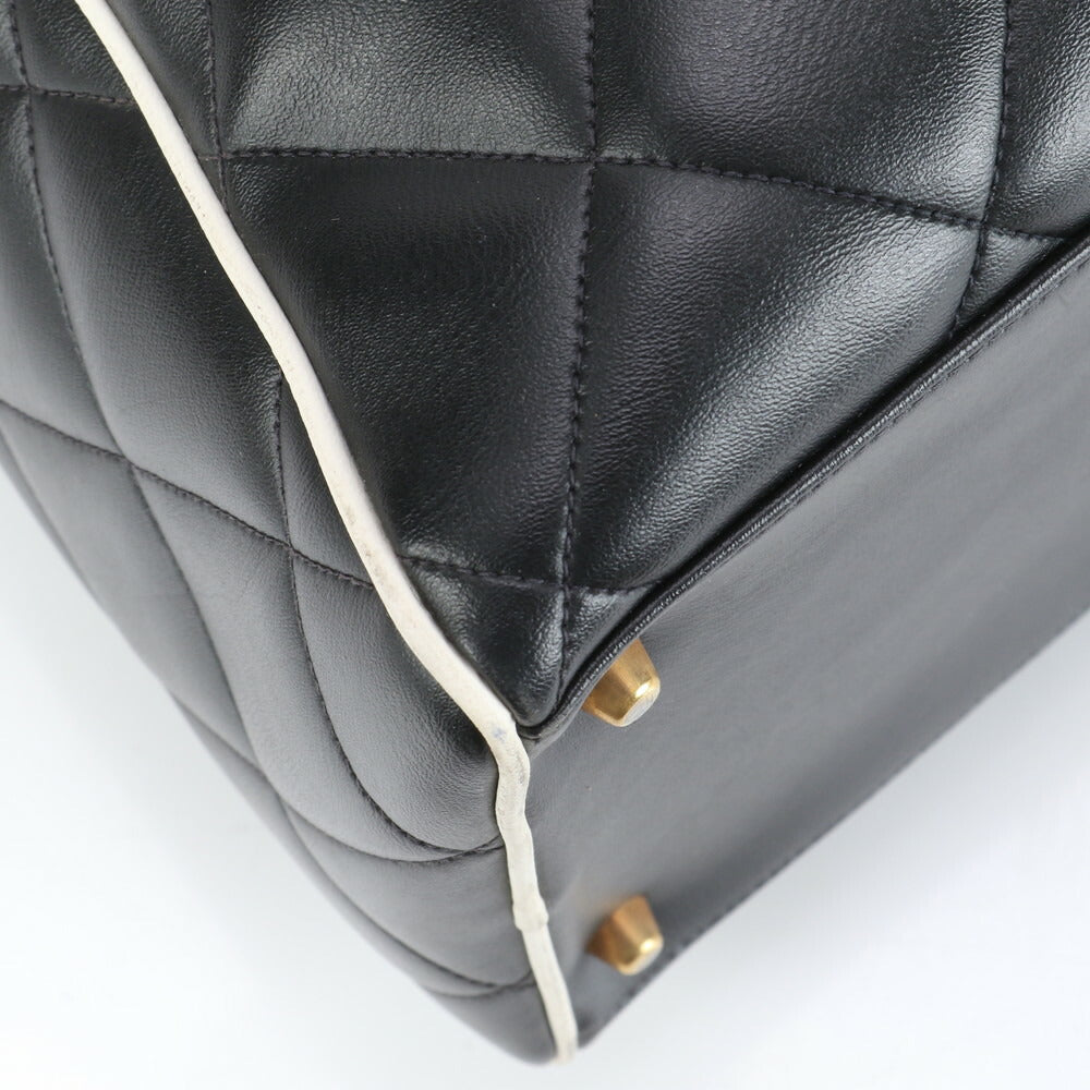 極美品 シャネル シリアルシール付 マトラッセ ロゴ レザー ボストン バッグ 出張 旅行 ハンド ショルダー A4 レディース MME BM16-6