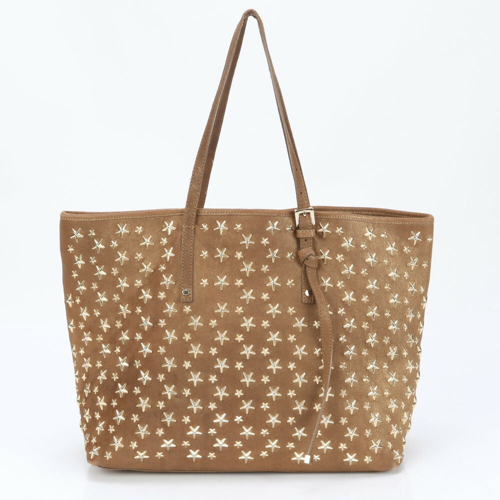 ジミーチュウ ホログラムシール サシャ M スタッズ スター レザー トート バッグ 肩掛け ショルダー ハンド A4 レディース EEE BM23-9