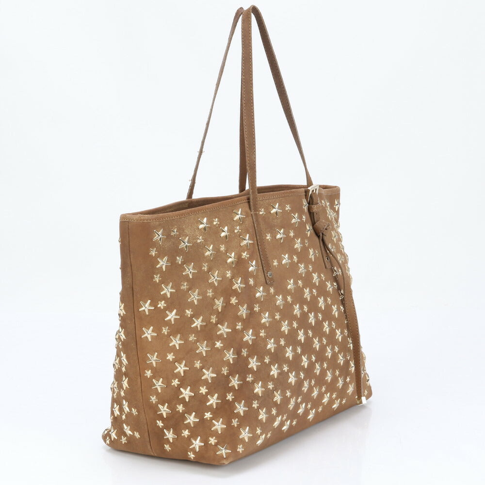 ジミーチュウ ホログラムシール サシャ M スタッズ スター レザー トート バッグ 肩掛け ショルダー ハンド A4 レディース EEE BM23-9