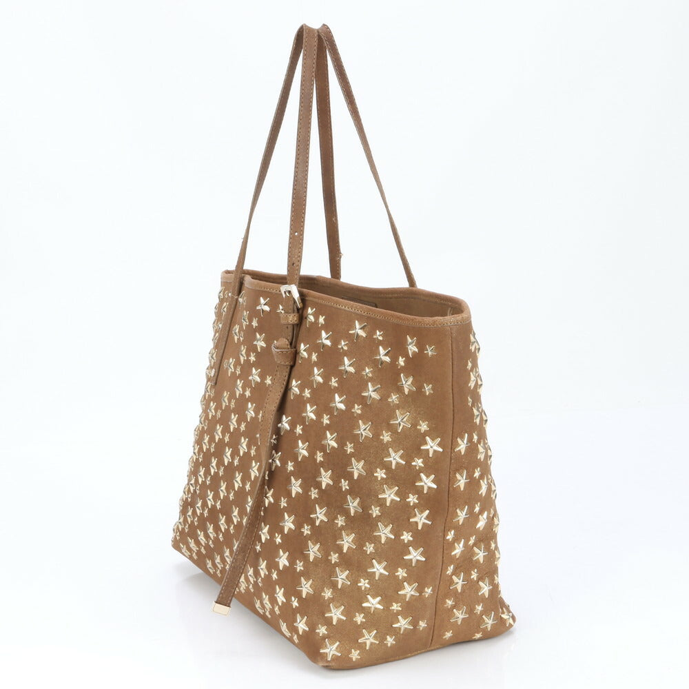 ジミーチュウ ホログラムシール サシャ M スタッズ スター レザー トート バッグ 肩掛け ショルダー ハンド A4 レディース EEE BM23-9